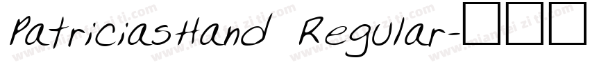 PatriciasHand Regular字体转换